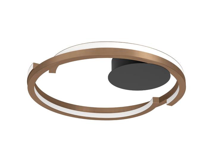 Deckenlampe Mezzomonte Bronze, schwarz Dimmbar B 48 cm - Material: CR2032