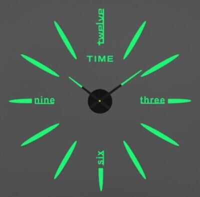 Uplift Picks Large 3D Wall Clock With Luminous DIY Numbers And Silent Movement 22 3 D 51 Inch (190cm)