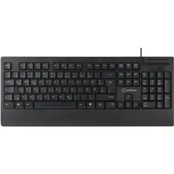 Renkforce RF-CKB-200 USB Tastatur Deutsch, QWERTZ Schwarz Chipkarten-Leser (DE, Kabelgebunden), Tastatur, Schwarz