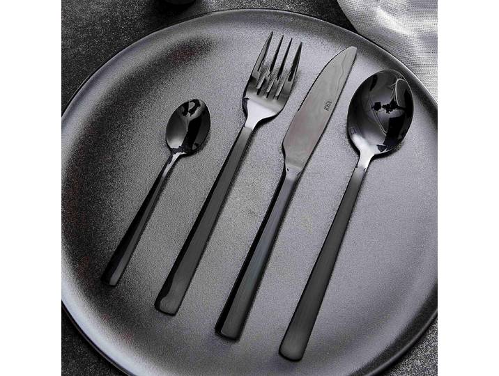 Besteck-Set AIDA RAW RAW , schwarz, 60 Stk., Edelstahl, Essbesteck-Sets, PVD-beschichtete Oberfläche