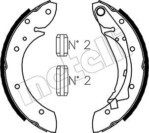 Metelli Bremsbackensatz 530023 Für Peugeot Renault Proton