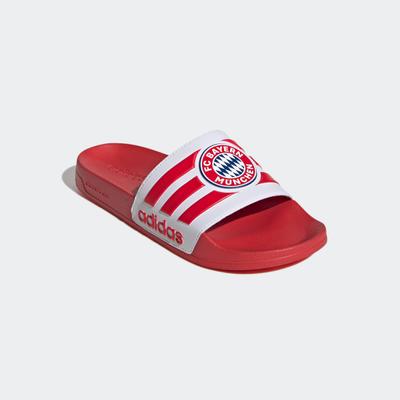 Badesandale ADIDAS SPORTSWEAR "ADILETTE SHOWER FC BAYERN MÜNCHEN SLIDES", Damen, Gr. 40,5, weiß (supplier colour, supplier colour, ftwr weiß), Synthetik, Schuhe, Badelatschen, FC Bayern München