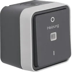 Hager Kontroll-Ausschalter AP 2-polig,grau WNC015