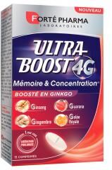 Forté Pharma Ultra Boost 4G Mémoire et Concentration 15 Unités - Boîte 15 comprimés de 1 g