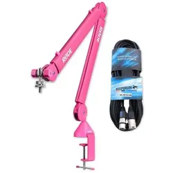 RØDE Mikrofonarm PSA1+ Plus Pink mit XLR Kabel, Mikrofonständer, Rosa, Pink