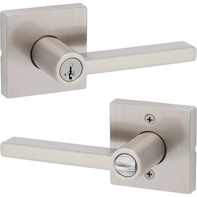 Kwikset Halifax Entry Door Handle with Lock and Key