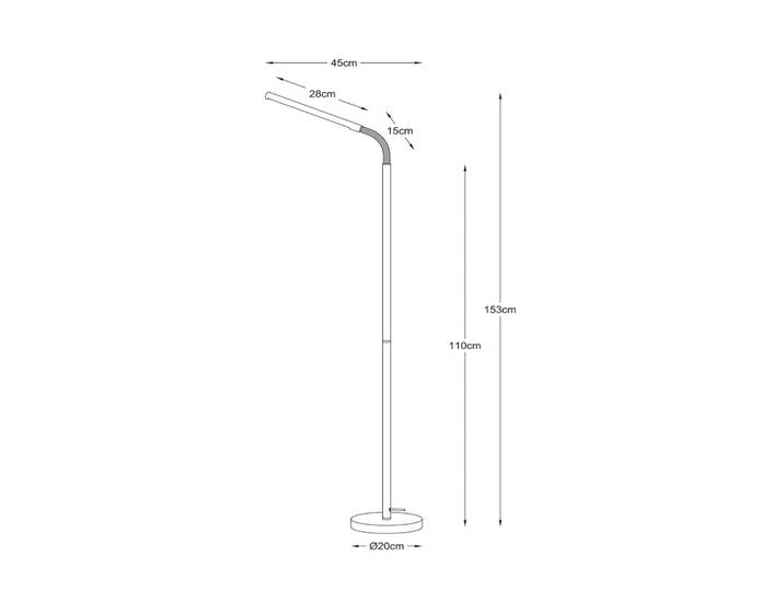 Lucide LED Stehlampe Gilly, weiß / opal, für Arbeitszimmer / Büro, Metall