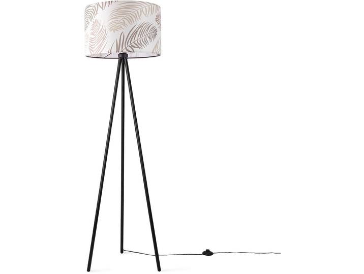 PACO HOME Stehlampe Trina Kuba , schwarz, H: 148,5cm, Leuchten, Wohnzimmer Kinderzimmer Lampenschirm Zimmer Deko Schlafzimmer Palme, Stehlampe