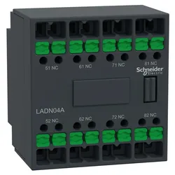 Schneider Electric LADN04A Hilfsschalterblock, 4Ö, SnapIN Anschlussklemmen