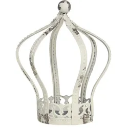Chic Antique Teelichthalter Krone Eisen, Höhe14 cm x ∅11 cm