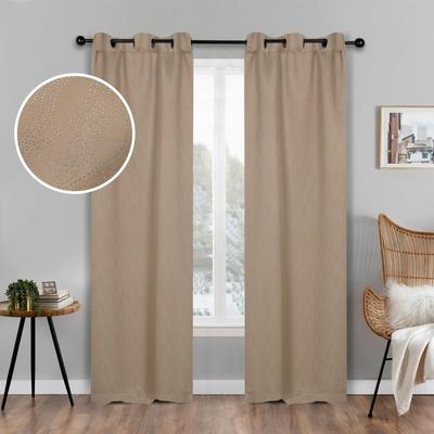 Superior Zuri Washable Room Darkening Curtains - Set of 2 Panels Window Drapes for Privacy, UV Sunlight Reduction
