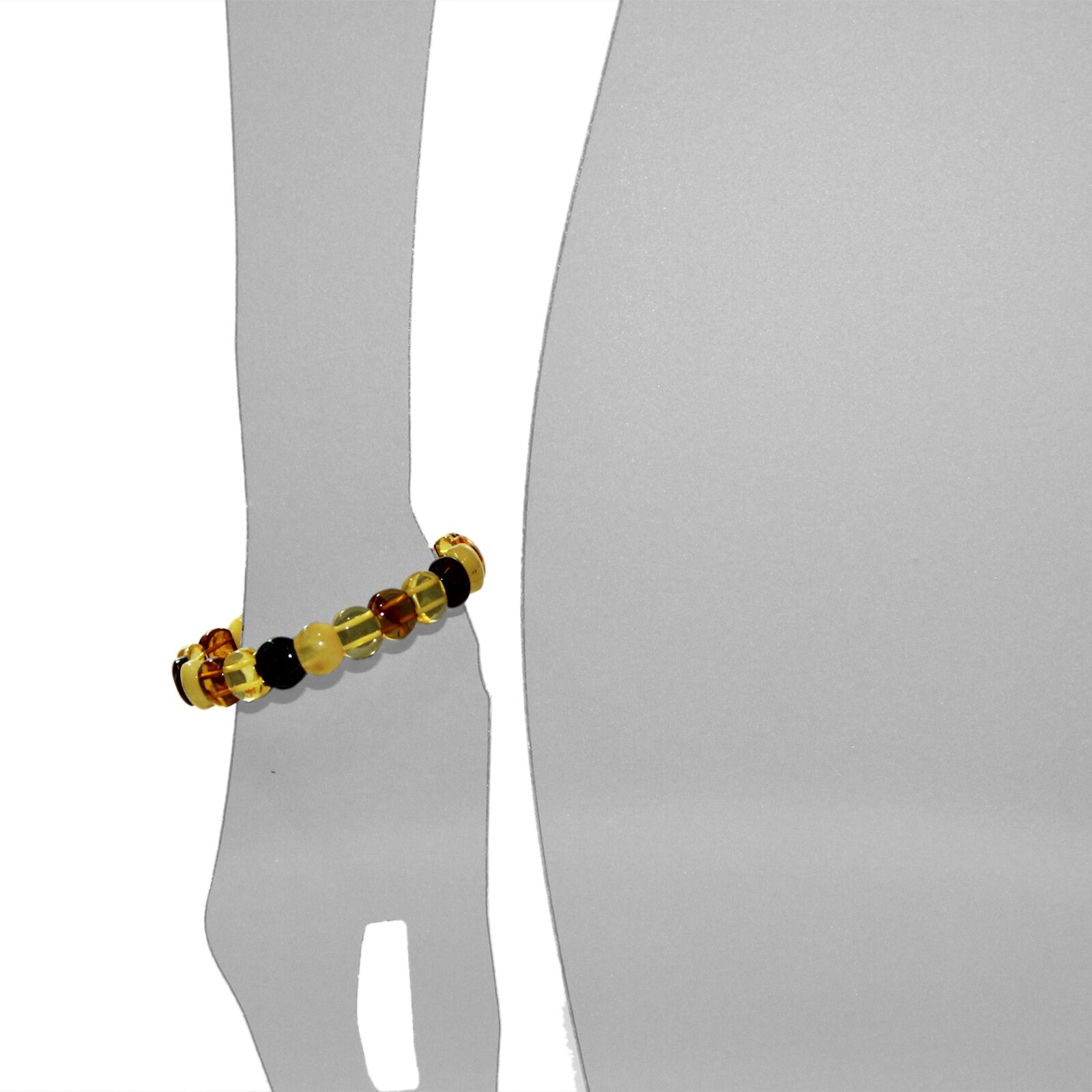 Armband OSTSEE-SCHMUCK "- Tina - Bernstein -" Gr. 18, bunt (mehrfarbig), Armbänder, Damen, Bernstein, Armband
