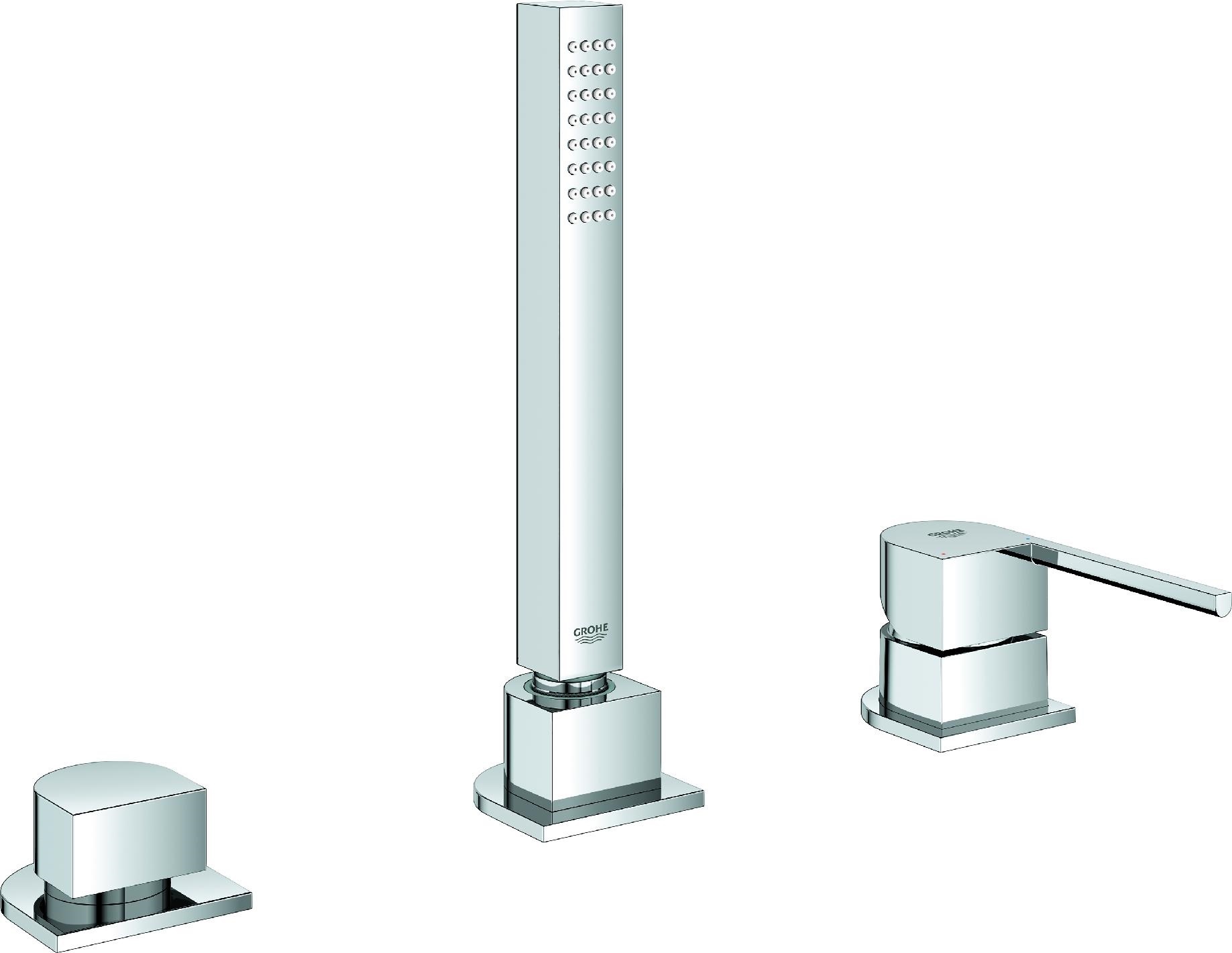 GROHE Plus, Chrom, Metall, Hebelgriffe, Keramik