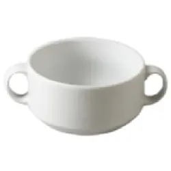 6 x Caterado Suppenobertasse ADRINA, Farbe: weiß, Inhalt: 0,3 Liter, stapelbar, Material: Porzellan, Hotelgeschirr,