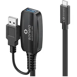 Purelink sonero USB 3.2 Gen1x1 Aktive Verlängerung - C/A - schwarz - 10,00m (10 m, USB 3.2 Gen 1), USB Kabel