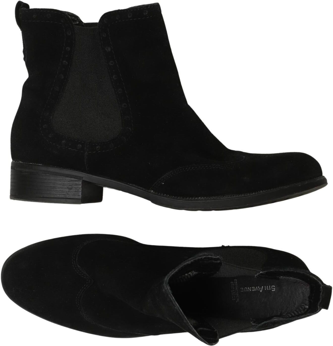 5th Avenue Damen Stiefelette, Schwarz, Gr. EU 42, Leder - Second Hand
