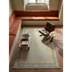 Jute-Teppich Bordüre Grün-Gelb 200 x 290 cm - CAM   Kadima Design