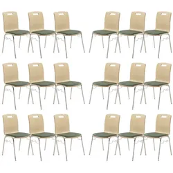 BIG Möbel GmbH Besucherstuhl Helsinki 50er Set gepolstert | Sitzschale HPL | Konferenzstuhl mit Stuhlverbinder