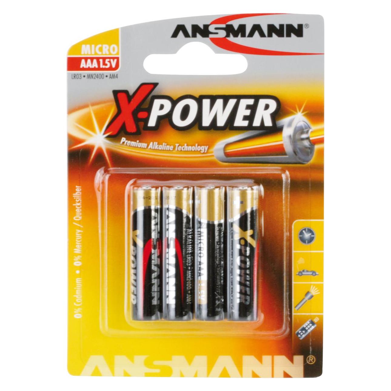 Ansmann AAA LR 03 X-Power (4 Stk., AAA, 1300 mAh) (5015653)