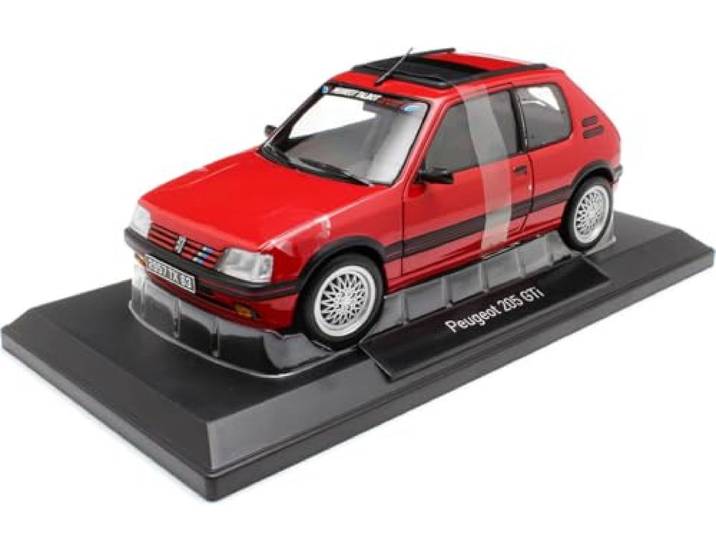 Norev - Peugeot 205 GTI 1.9 PTS Deco 1991 Vallelunga Red 1:18 Miniatur, 184846, Rot, 1/18