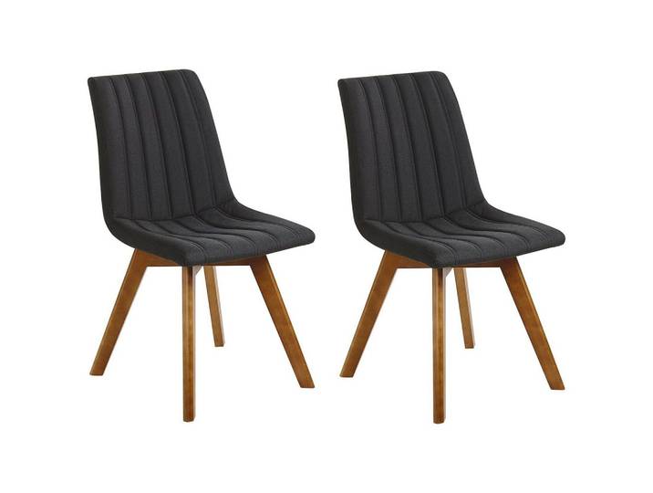 STUHL 2er-Set Polsterbezug Schwarz Calgary