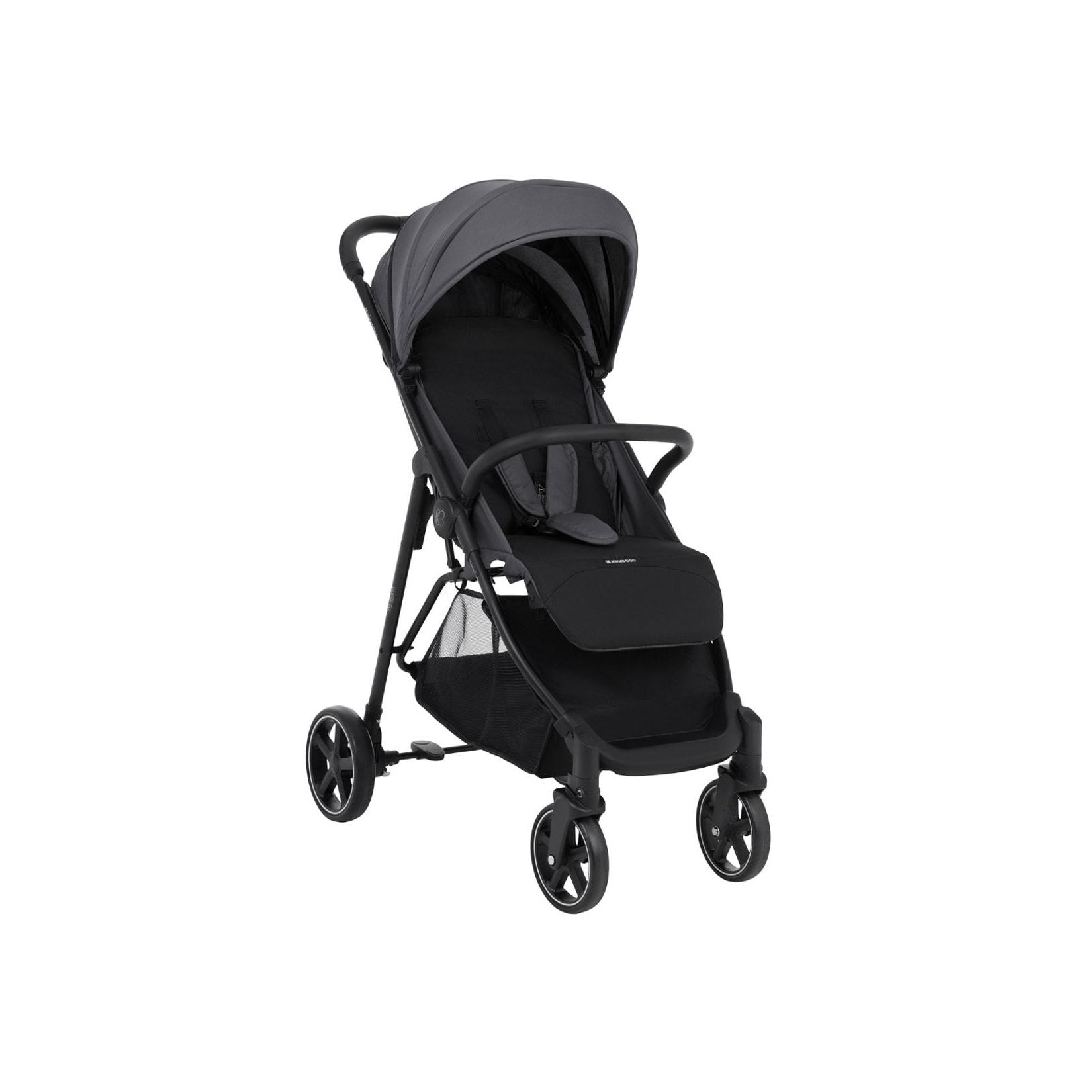 Kikkaboo Kinderwagen, Buggy Alexa 22 kg faltbar, Rückenlehne verstellbar, Gurt dunkelgrau