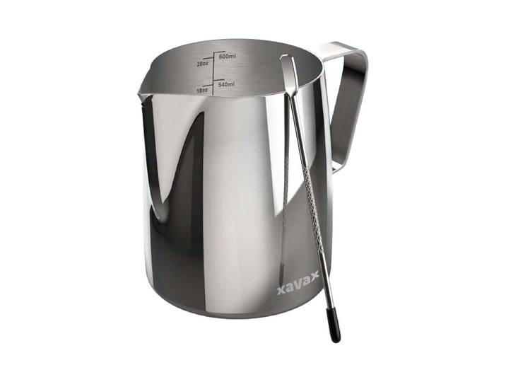Xavax Barista-Milchkännchen mit Latte Art Pen 600 ml
