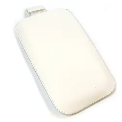 Etui-Tasche, Leder für Apple iPhone 4, 4S weiß