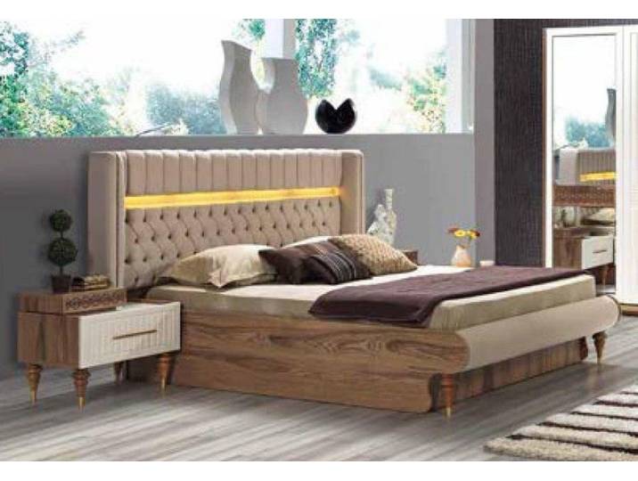 Xlmoebel Polsterbett Elegantes Doppelbett aus hochwertigem Material für erholsame Nächte (1-tlg., Bett), Hergestellt in Europa
