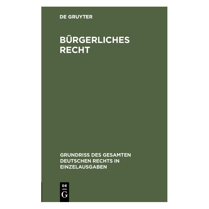 De Gruyter Bürgerliches Recht (Deutsch, Hardcover, Paul Posener) (67772267)