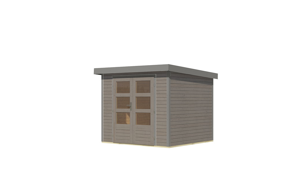 KARIBUHOLZT GH Jupiter 3 D 242x217x211cm wassergrau graualu 16988233