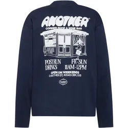 Another Cotton Lab Another Corner Langarmshirt | Gr. XL | blau - blau