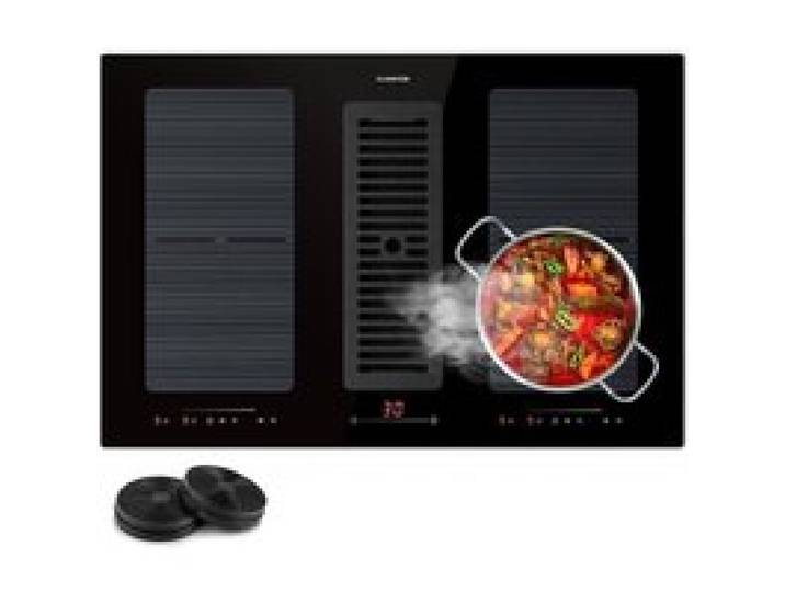 Klarstein Full House 77 Down Air System cuisinière à induction + hotte aspirante 444 m³/h CEE A