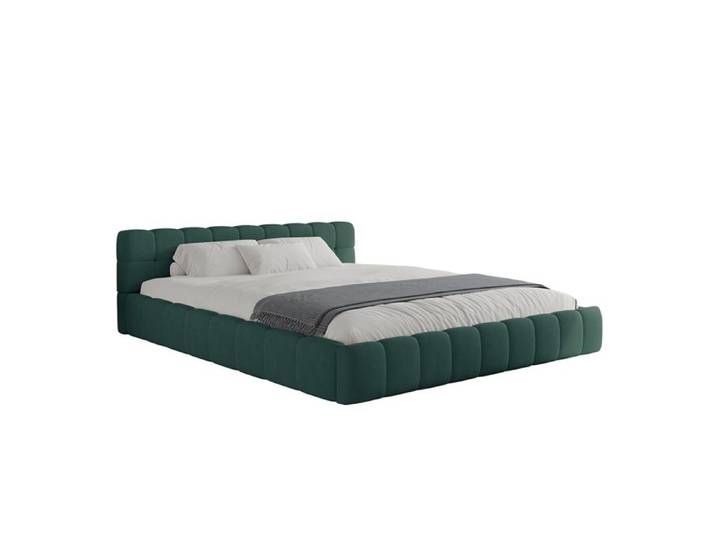 KANSAS - Lit nuage 160x200cm en velours vert