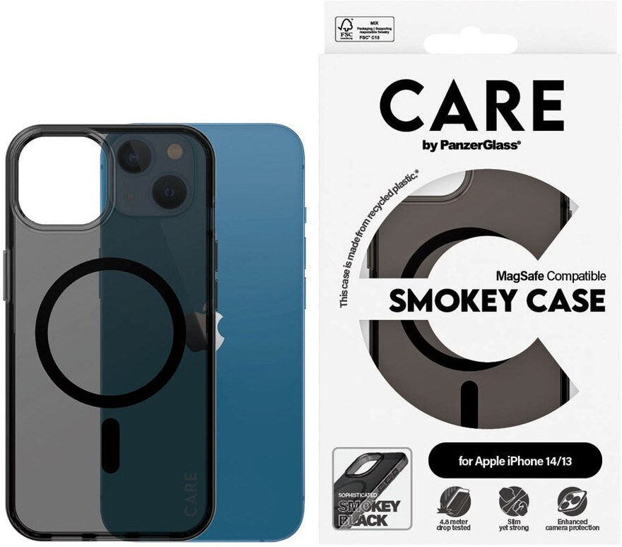 CARE by PanzerGlass iPhone 13 / 14 FLAGSHIP Urban Combat Cover - MagSafe Kompatibel - Smokey / Black