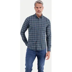 Hemd mit Karomuster Blau XL