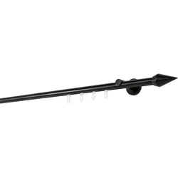 20mm,1-läufig,Profil,Wandträger 6,5cm,Endstück point Farbe: Schwarz, Größe: 230cm