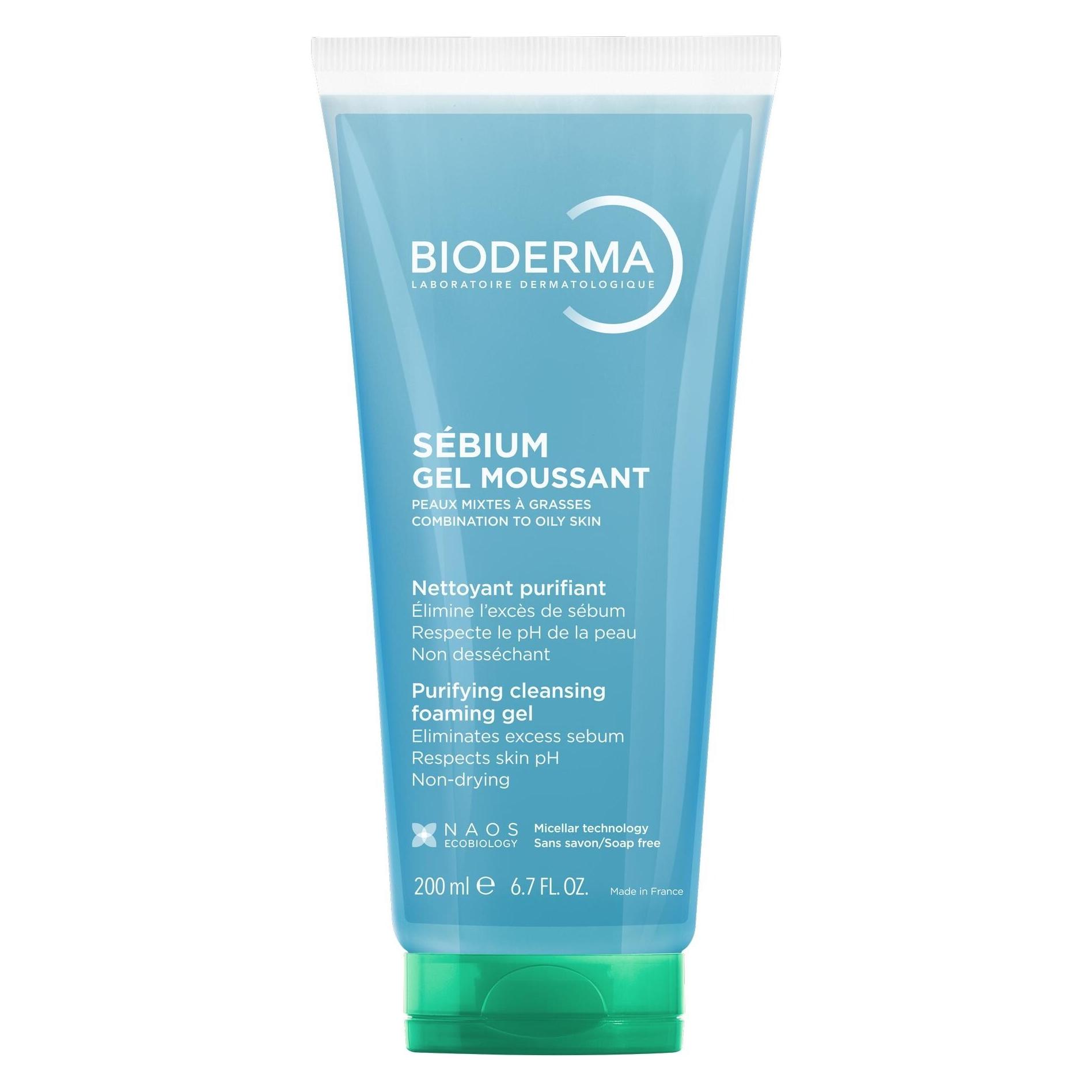Bioderma Sebium Foaming Gel 200ml Gentle Cleansing Gel For Oily Skin (Reinigungsgel, 200 ml) (28665B)