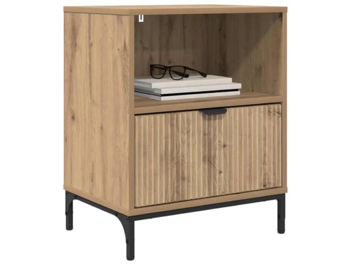 KTHLBRH Moderner Nachttisch, handgefertigt, Eiche 49 x 36 x 61 cm Minimalistisches Design, einfache Linien, schickes Schlafzimmermöbel, kompakter Nachtschrank