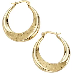Fascination by Ellen K. Ohrringe Gold 333 glanz matt mit einem Durchmesser von 25mm