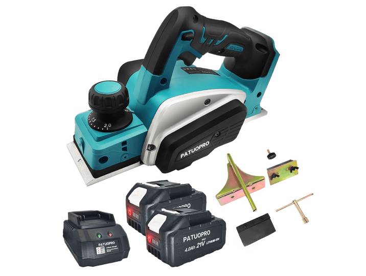 PATUOPRO – raboteuse électrique sans fil 82MM, outil de coupe du bois portatif, rechargeable, pour batterie Makita 18V