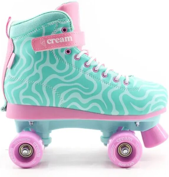 Cream Skates Kids Roller Skates CREAM Scoop Wave Adjustable (Teal - 2.5-5)  - Teal;Pink - Size: 2.5-5 UK