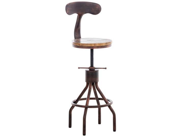 TPFLiving Barhocker Hafa Holzsitz Gestell - Bronze