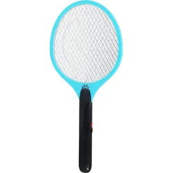 Effektive elektrische Fliegenklatsche mit Akku, per USB wiederaufladbar (blau-schwarz) - Vernichtet Fliegen, Mücken & Insekten schnell & sicher