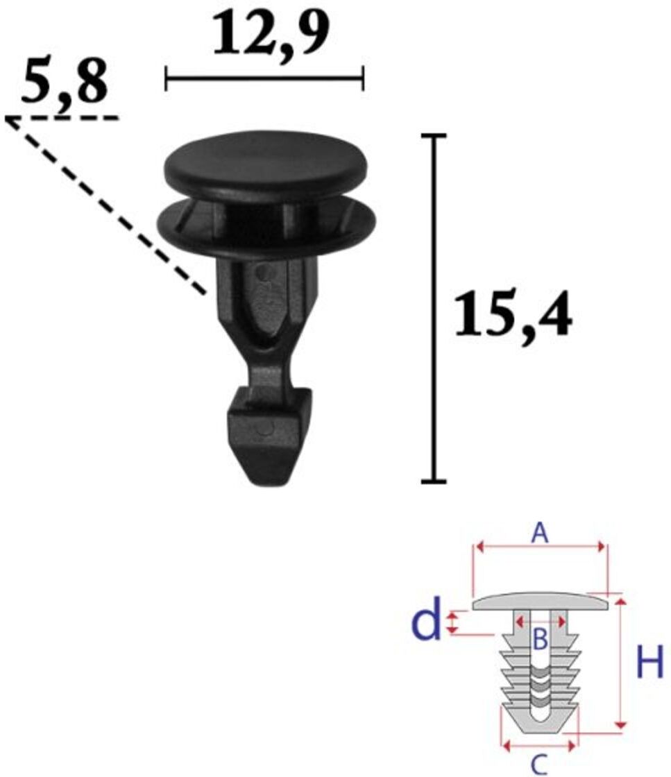 Polsterklammer ROMIX ROM C70673, 5 Stück
