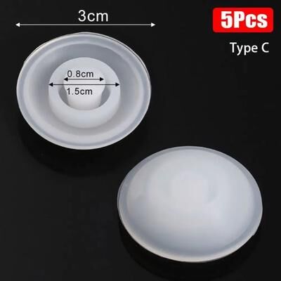 Inspire Select 5 Pcs Silicone Bottle Lid Seal Plug Replacements For Travel Tumbler Coffee Cup Mug Vacuum Bottle, Leakproof Non Spill type C 5 Pcs