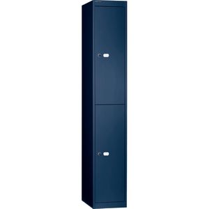 Bisley Spind CLK-122, blau, 1 Abteil, 2 Fächer, mit Zylinderschloss 31 x 180 cm