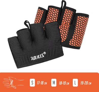 Inspire Picks AOLIKES Gym Fitness Gloves Half Finger Workout Gloves For Weight Lifting, CrossFit, Bodybuilding & Training orange m
