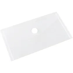 10 Dokumententasche DIN lang, Klettverschluss, matt, 10 Stück, PP, transparent
