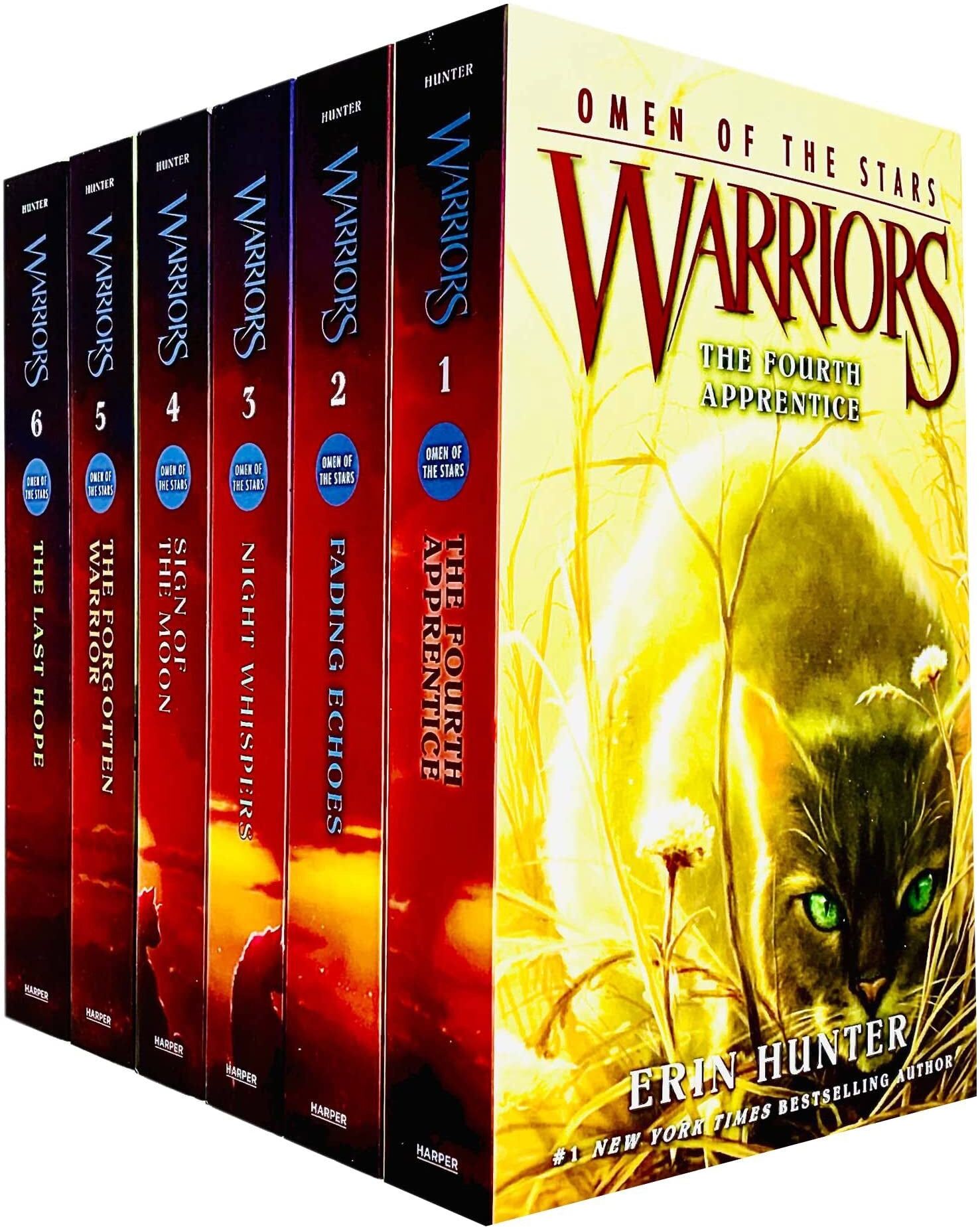 HARPERCOLLINS Warrior Cats Series 4 Omen of the Stars - 6 Books Collection Set By Erin Hunter